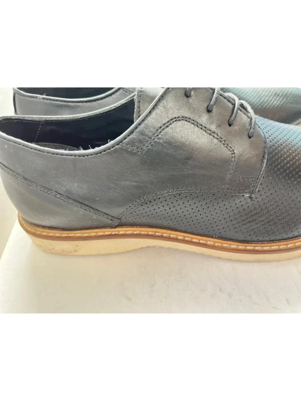 Steven Madden Mens Oxford Style Dress Shoes Lace Up Size 11 Black